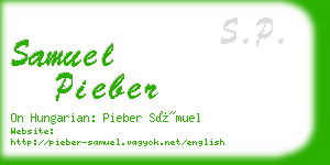 samuel pieber business card